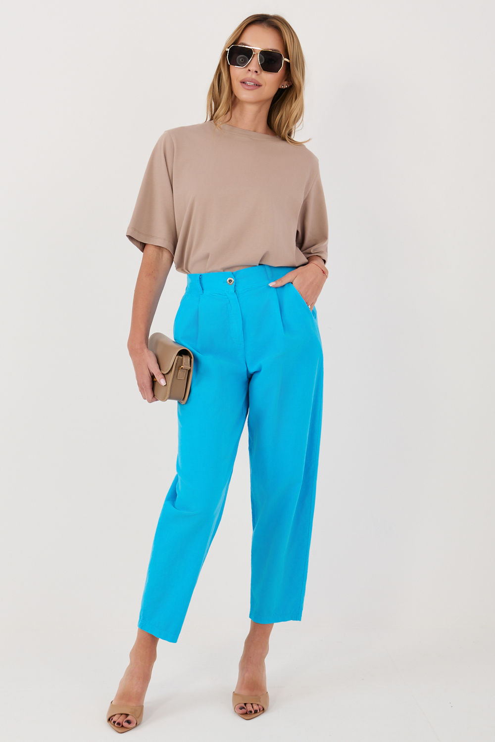 Spodnie Damskie Model IT-SP-FL8916-1.15 Blue - Rue Paris228357 - Niebieski