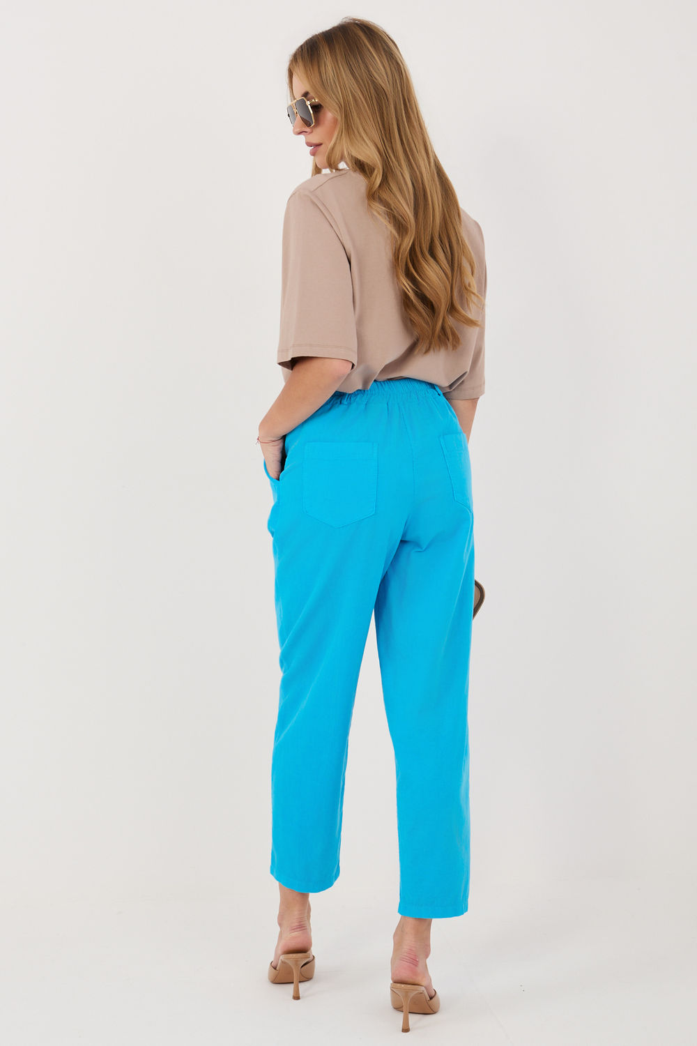 Spodnie Damskie Model IT-SP-FL8916-1.15 Blue - Rue Paris228357 - Niebieski - obrazek 3