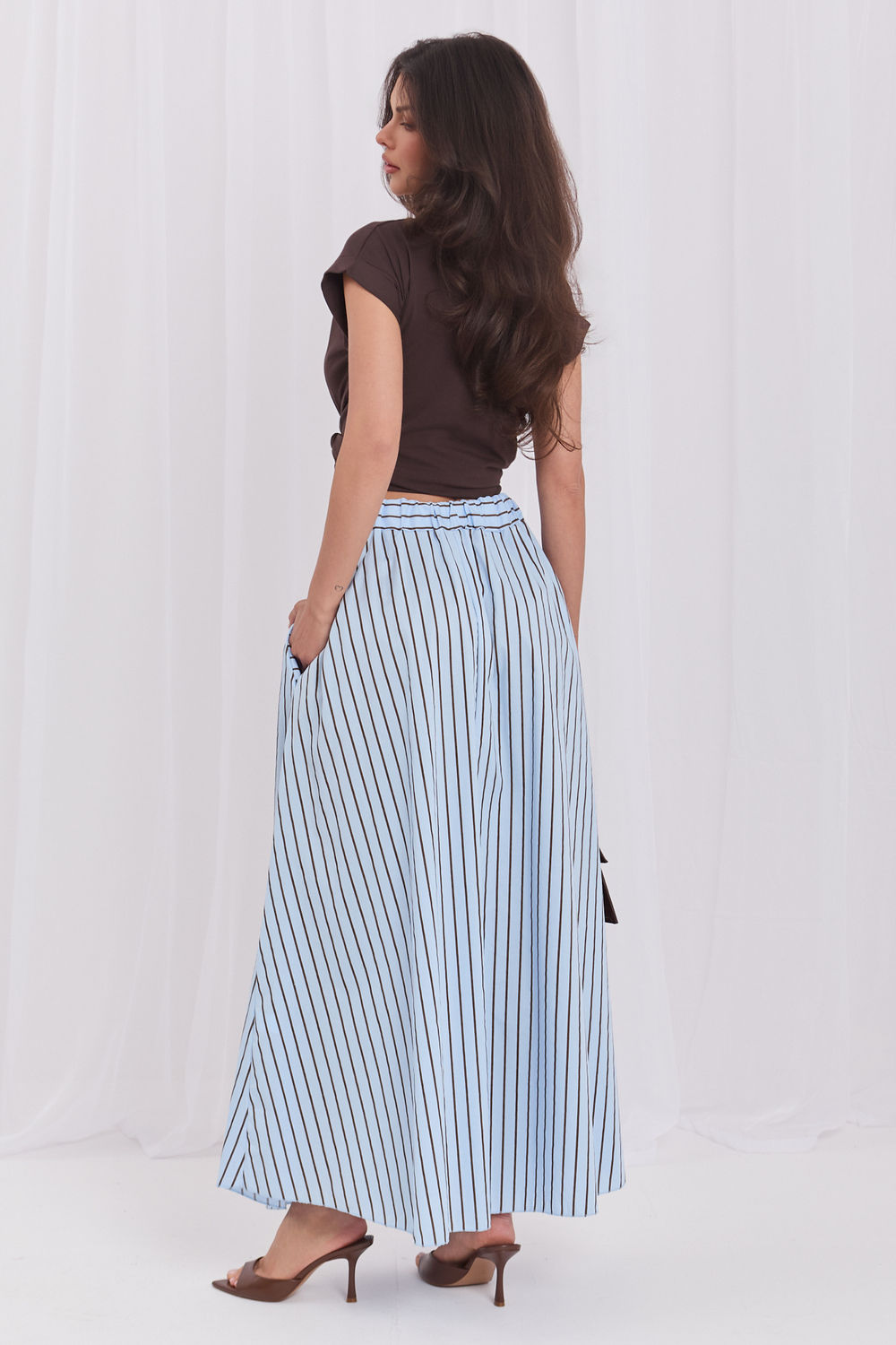 Spódnica Model MI-SD-4349.74 Light Blue - Italy Moda228414 - Niebieski - obrazek 3