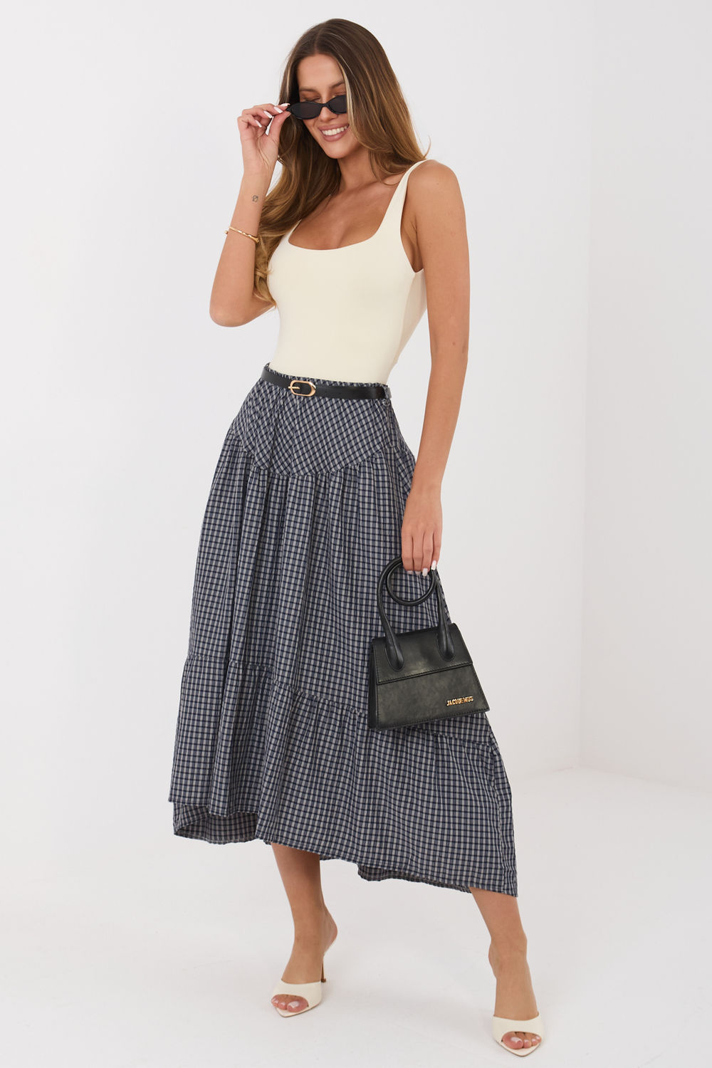 Spódnica Model IT-SD-FL10325.01 Navy - Italy Moda228451 - Granatowy