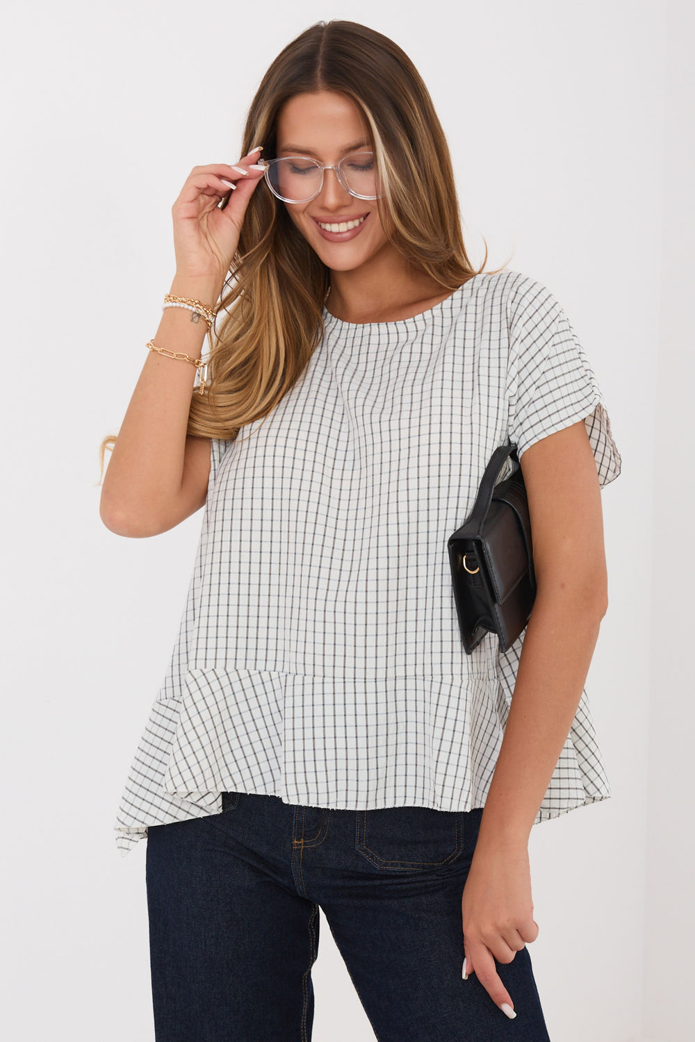 Bluzka Model IT-BZ-FL10332.80 Ecru - Italy Moda228461 - Beżowy