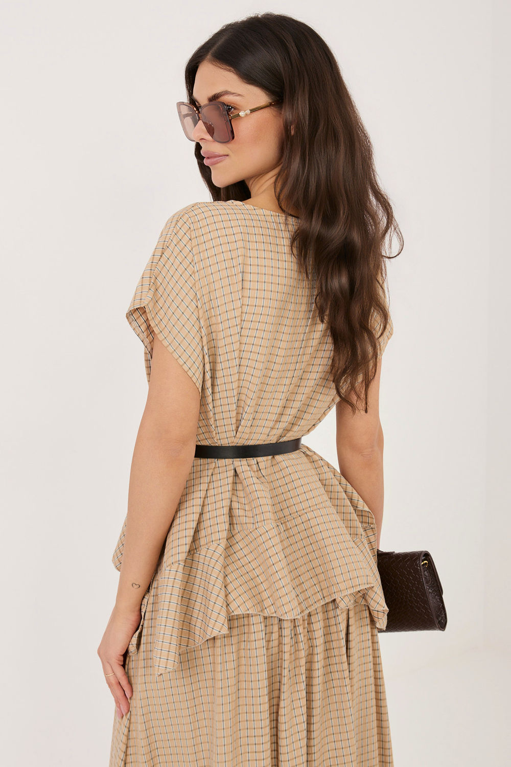 Bluzka Model IT-BZ-FL10332.80 Camel - Italy Moda228464 - Brązowy - obrazek 3