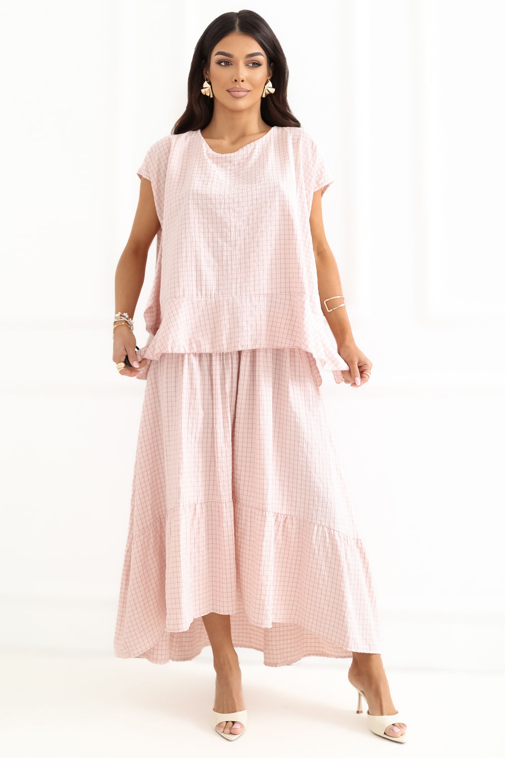 Bluzka Model IT-BZ-FL10332.80 Light Pink - Italy Moda228466 - Różowy - obrazek 2