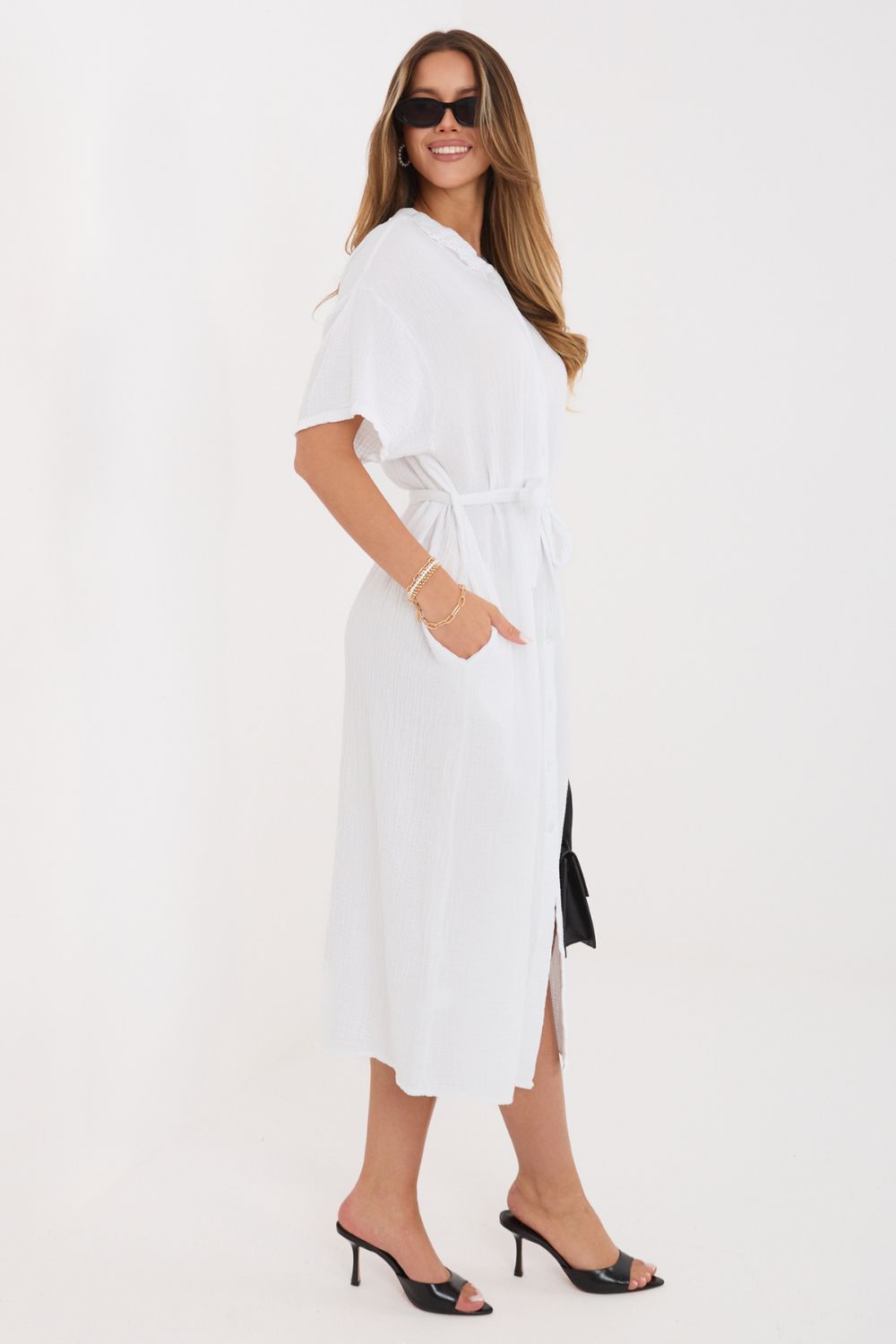 Sukienka Model MI-SK-3426.91 White - Italy Moda228877 - Biały - obrazek 3