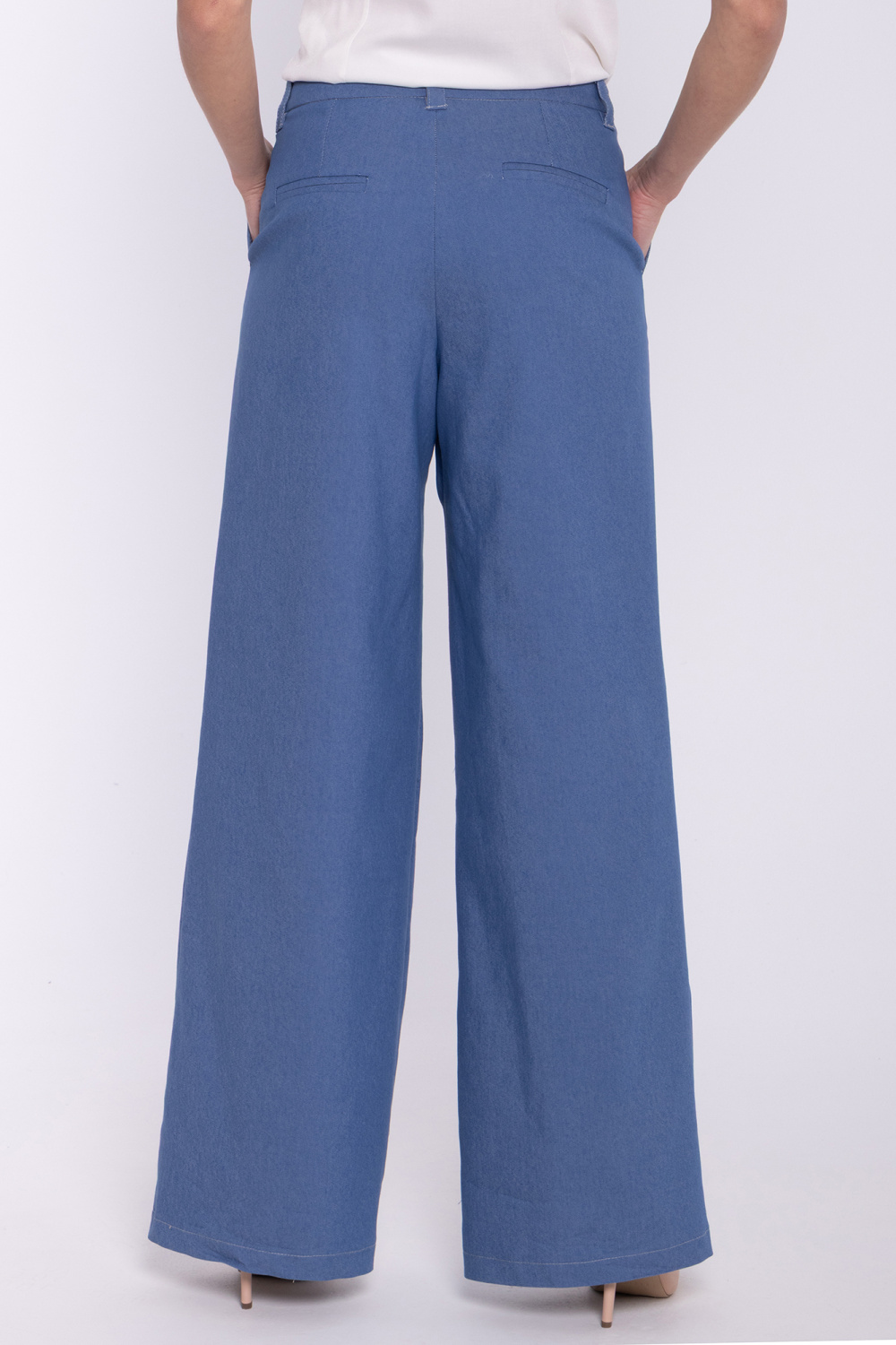 Spodnie Jeansowe spodnie wide leg SD141 Blue Denim - Nife228925 - Niebieski - obrazek 3