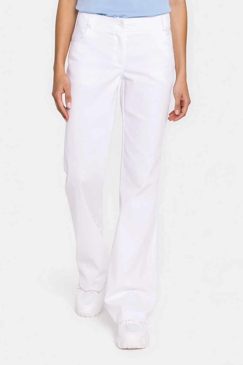 Spodnie Jeansowe spodnie bootcut SD140 White - Nife228927 - Biały