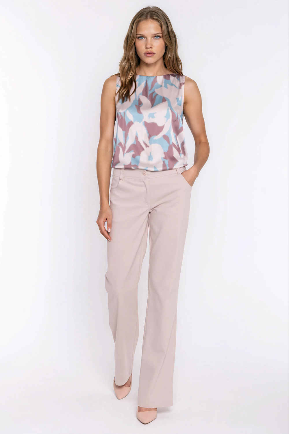 Spodnie Jeansowe spodnie bootcut SD140 Beige - Nife228929 - Beżowy - obrazek 4