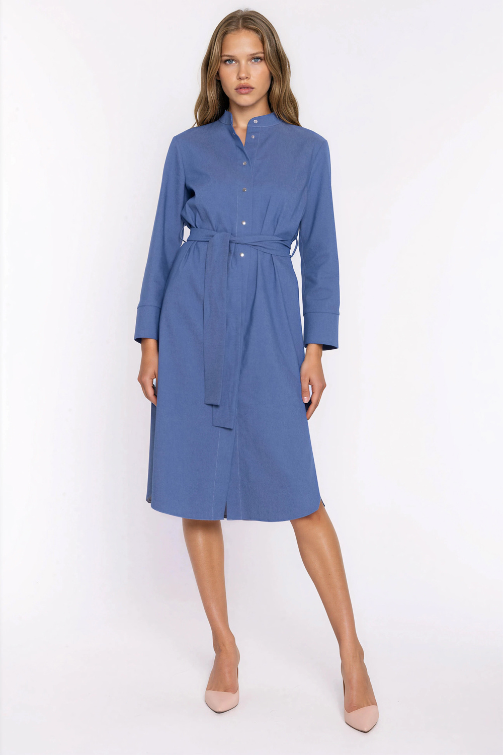 Sukienka Jeansowa sukienka S295 Blue Denim - Nife228930 - Niebieski - obrazek 4