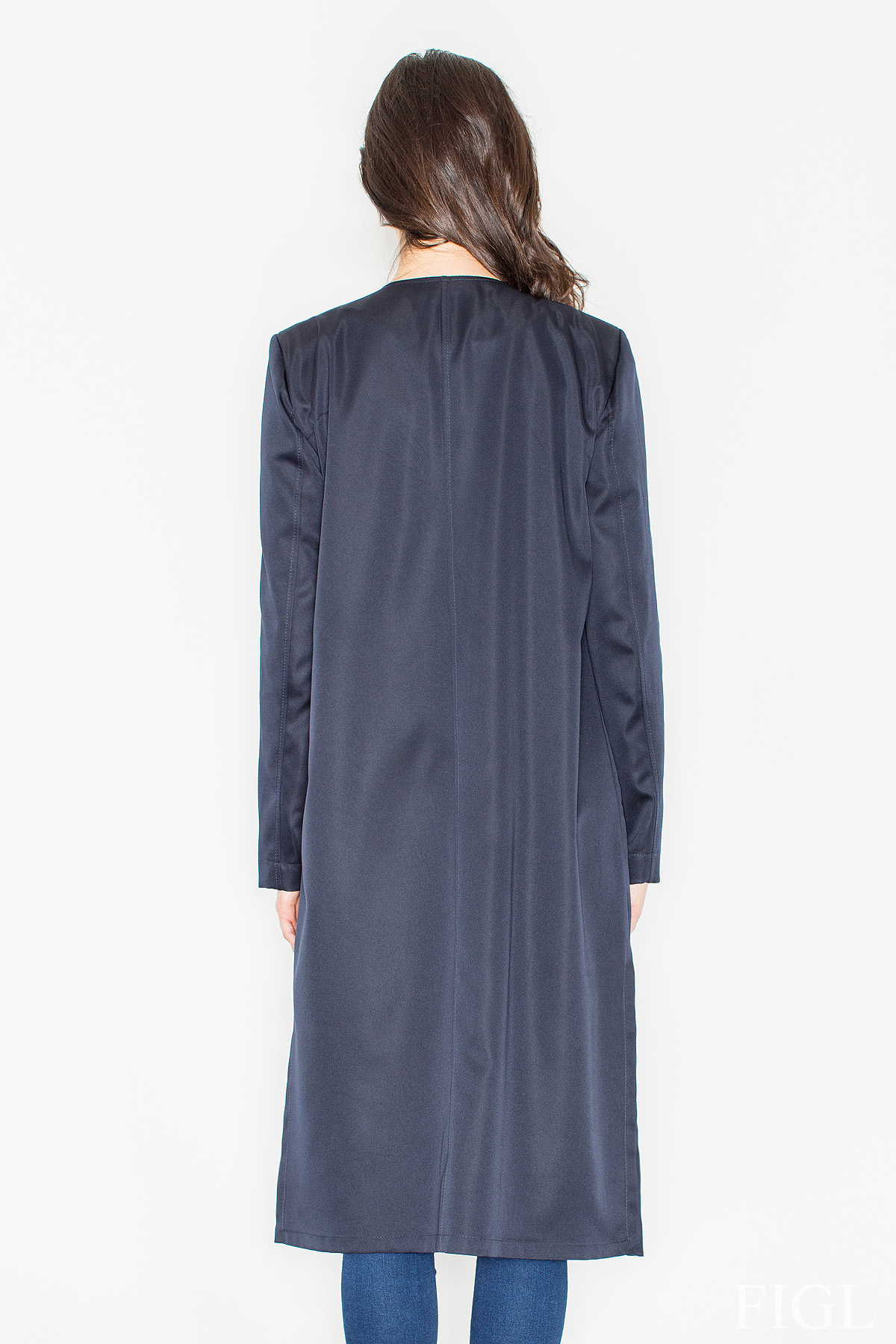 Płaszcz M427 Navy - Figl50057 - Niebieski - obrazek 2