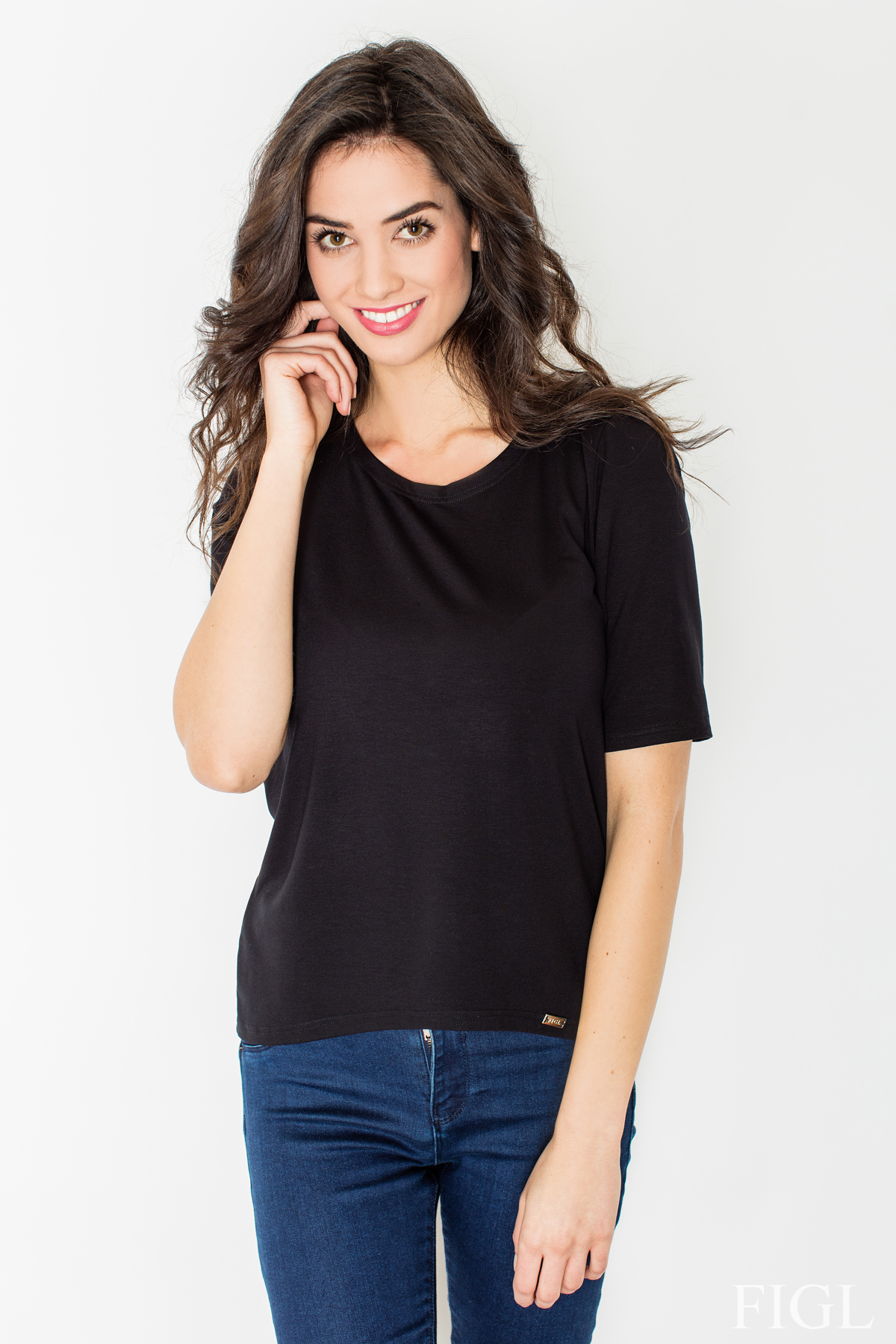 Bluzka M436 Black - Figl50063 - Czarny - obrazek 2