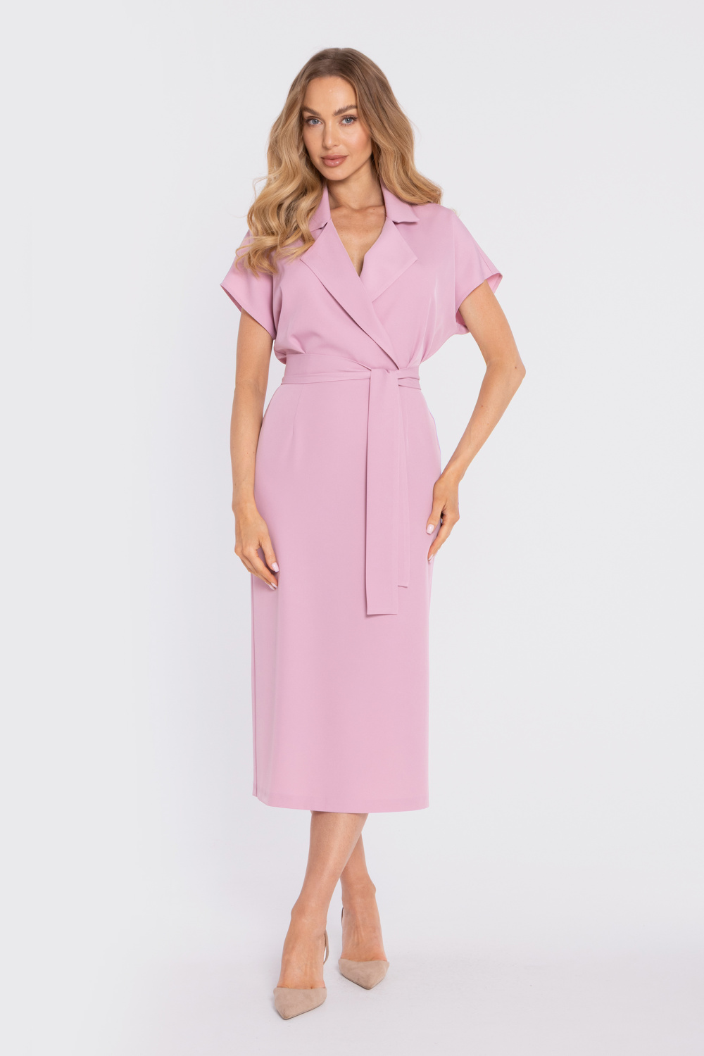 Sukienka Model MOE919 Powder Pink - Moe229458 - Różowy