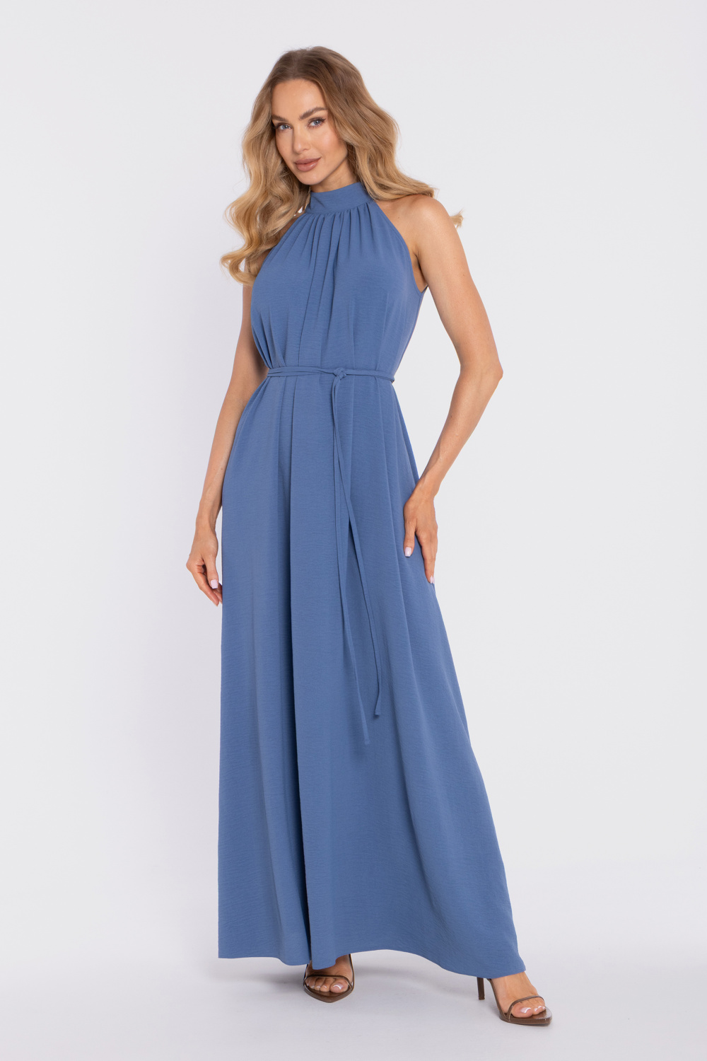 Sukienka Model MOE915 Jeans - Moe229466 - Niebieski