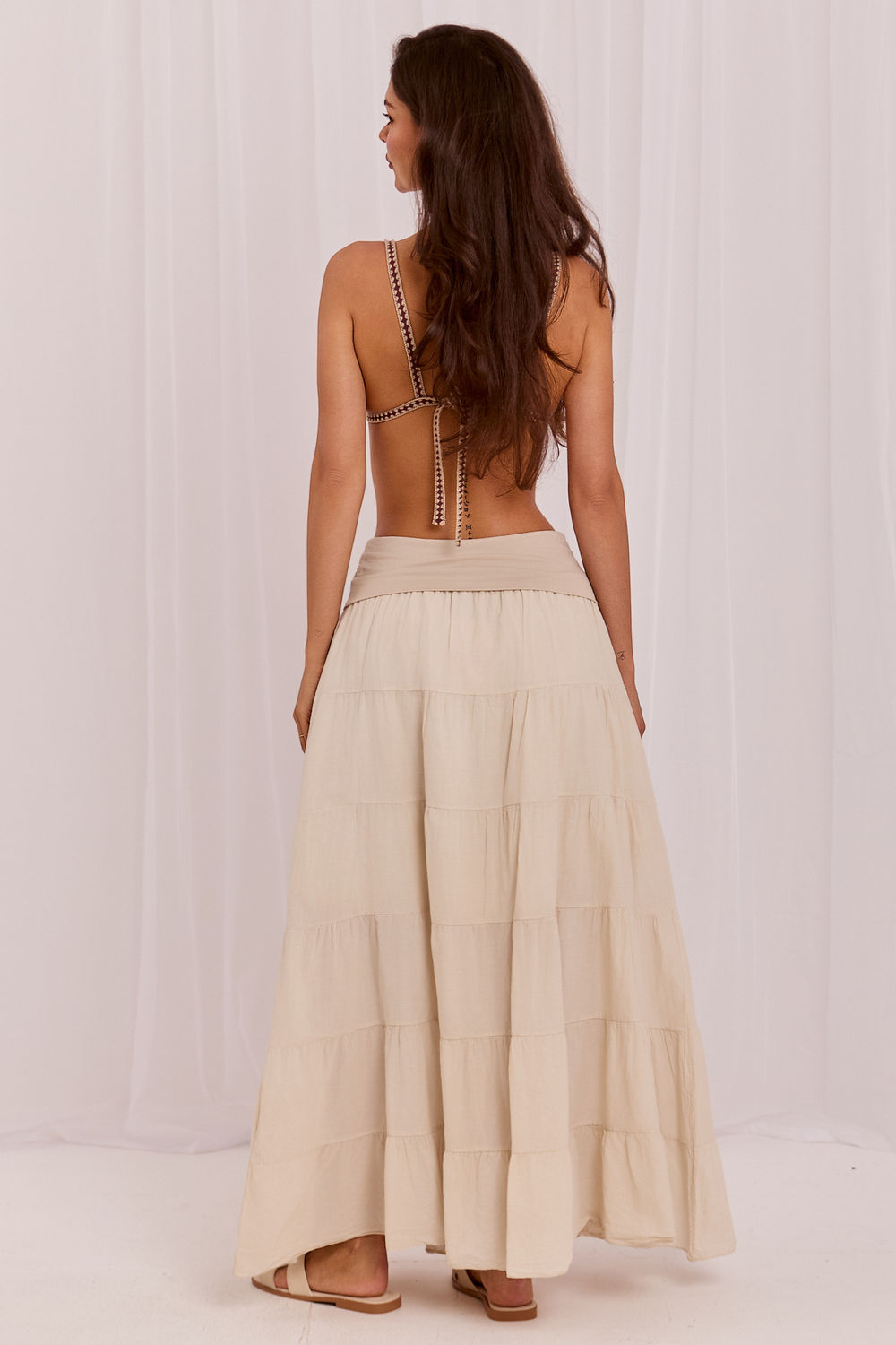 Spódnica Model IT-SD-FL9357MSL.52 Light Beige - Italy Moda229477 - Beżowy - obrazek 3