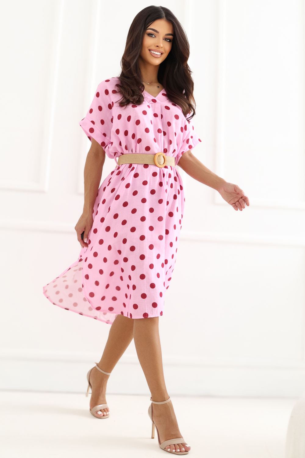 Sukienka Model IT-SK-19070.74 Light Pink - Italy Moda229662 - Różowy - obrazek 4