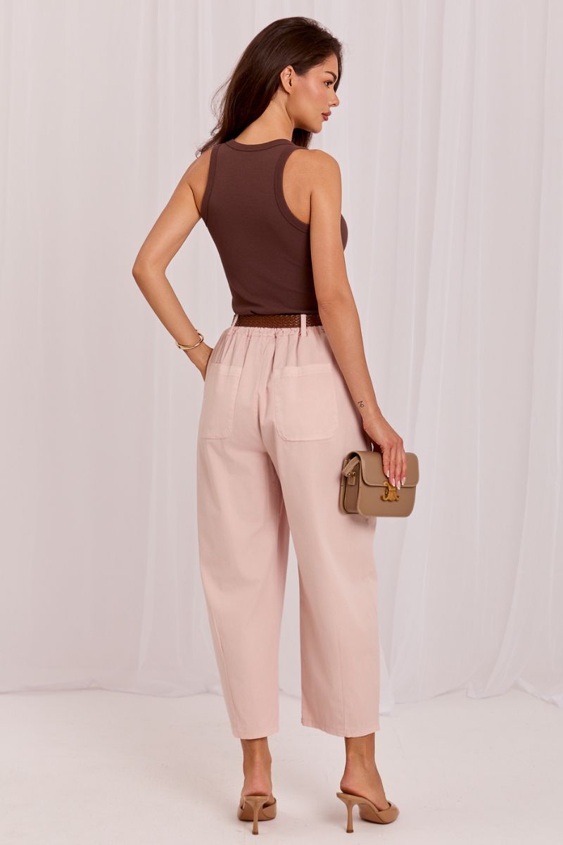 Spodnie Damskie Model IT-SP-FL9967SPL.75 Light Pink - Italy Moda229675 - Różowy - obrazek 3