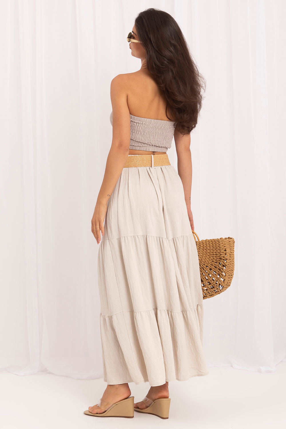 Spódnica Model MO-SD-25013.48 Light Beige - Italy Moda229935 - Beżowy - obrazek 3