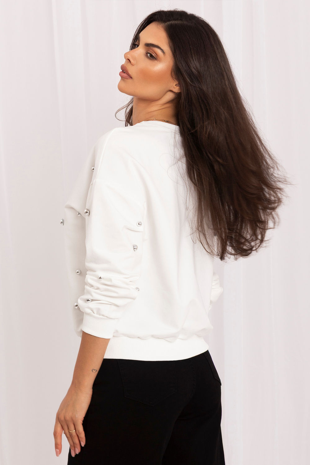 Bluza Damska Model IR-BL-R2697.04P Ecru - Italy Moda230155 - Beżowy - obrazek 3