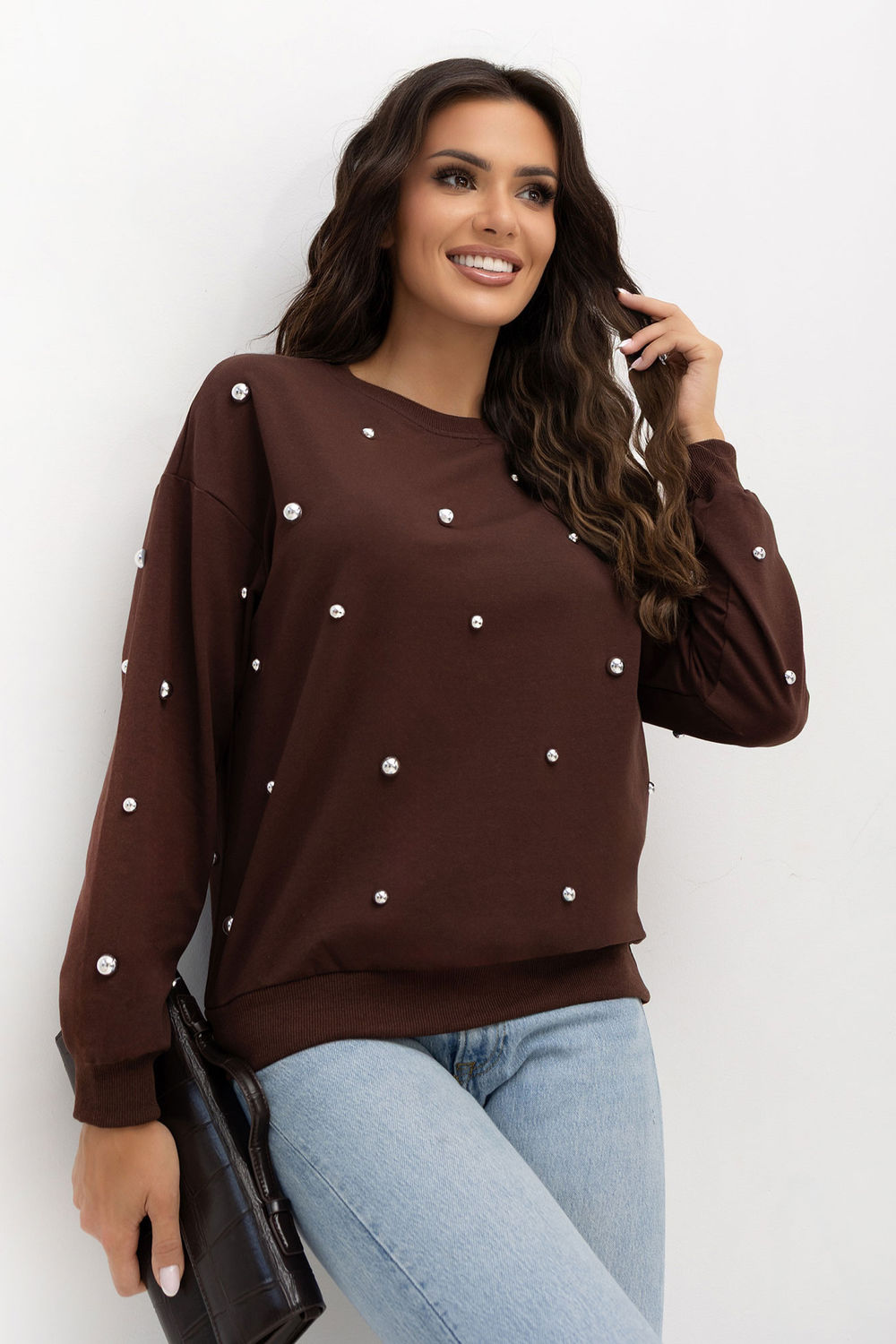 Bluza Damska Model IR-BL-R2697.04P Brown - Italy Moda230156 - Brązowy