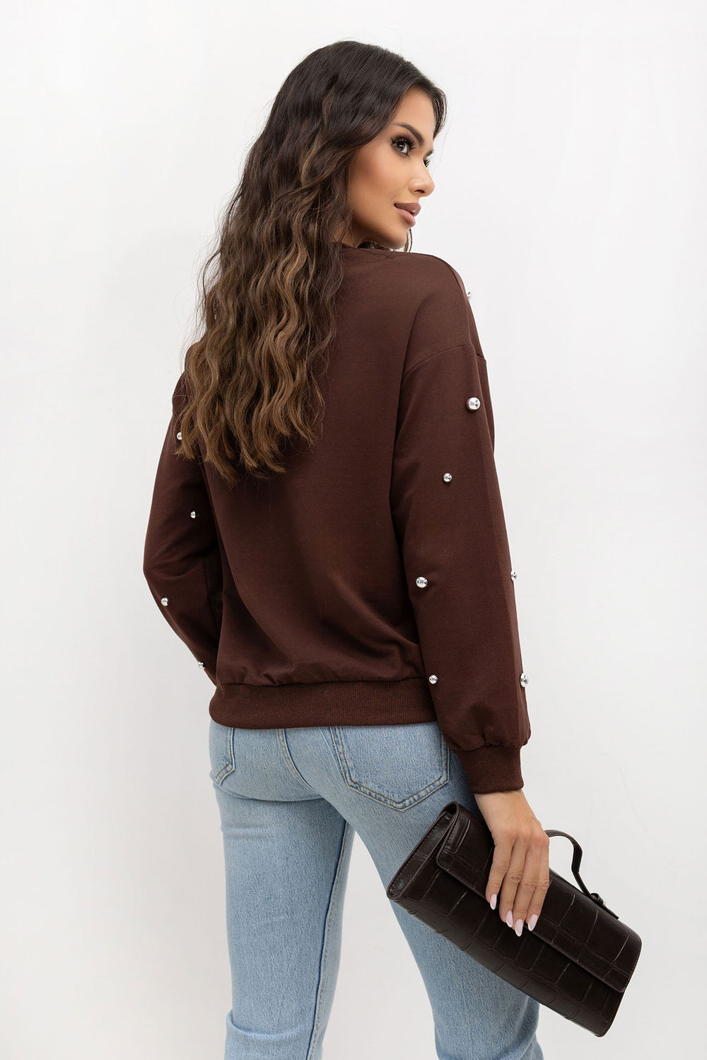 Bluza Damska Model IR-BL-R2697.04P Brown - Italy Moda230156 - Brązowy - obrazek 3