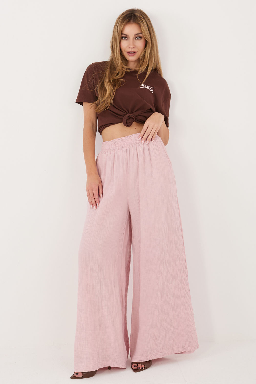 Spodnie Damskie Model MI-SP-2563.02 Light Pink - Italy Moda230171 - Różowy