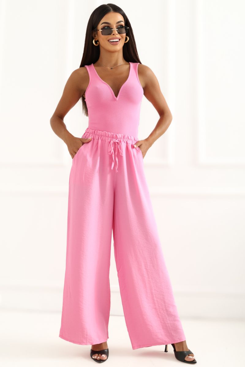 Spodnie Damskie Model MO-SP-2606.87 Pink - Italy Moda230149 - Różowy - obrazek 2