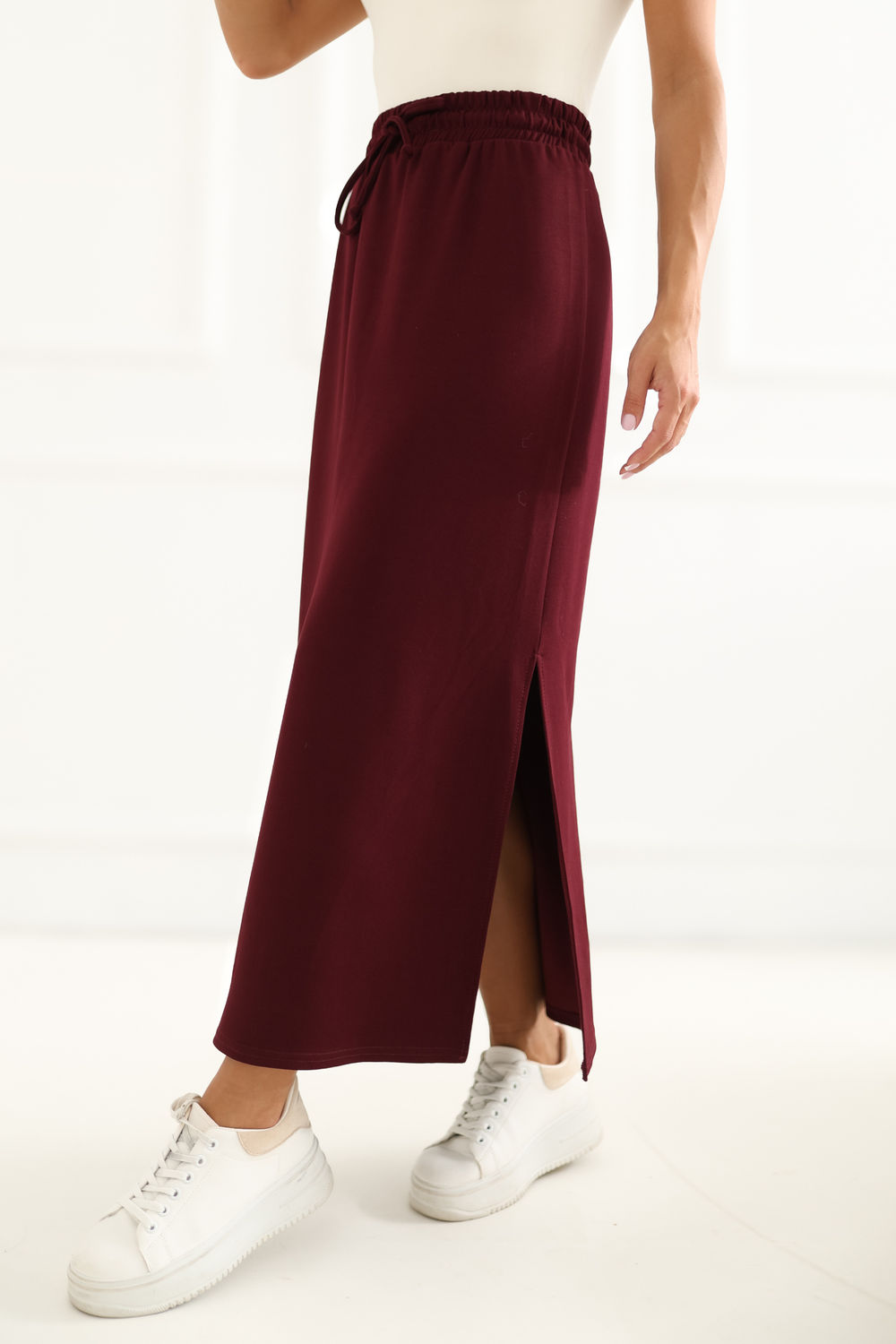 Spódnica Model LK-SD-510263.16 Bordo - Lakerta230418 - Czerwony - obrazek 3