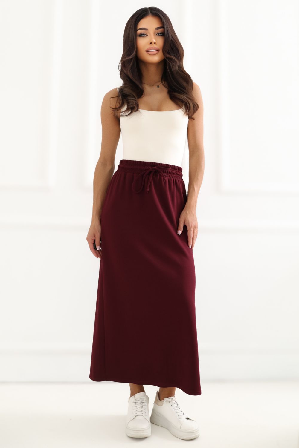Spódnica Model LK-SD-510263.16 Bordo - Lakerta230418 - Czerwony - obrazek 4