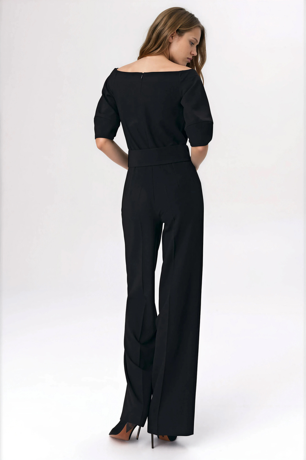 Czarny kombinezon z paskiem KM48 Black - Nife230458 - Czarny - obrazek 3