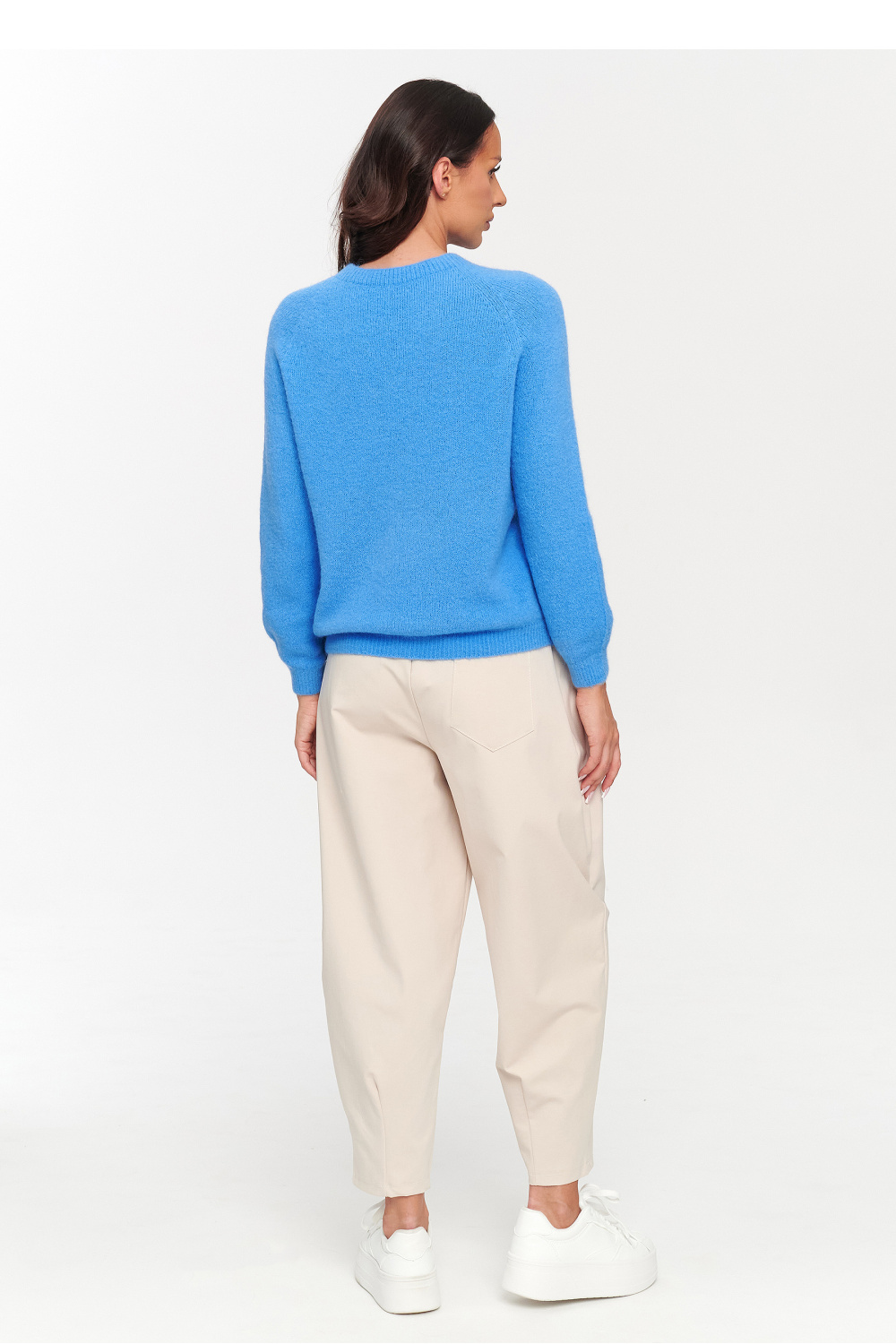 Sweter Damski Model C80 Blue - Makadamia230852 - Niebieski - obrazek 3