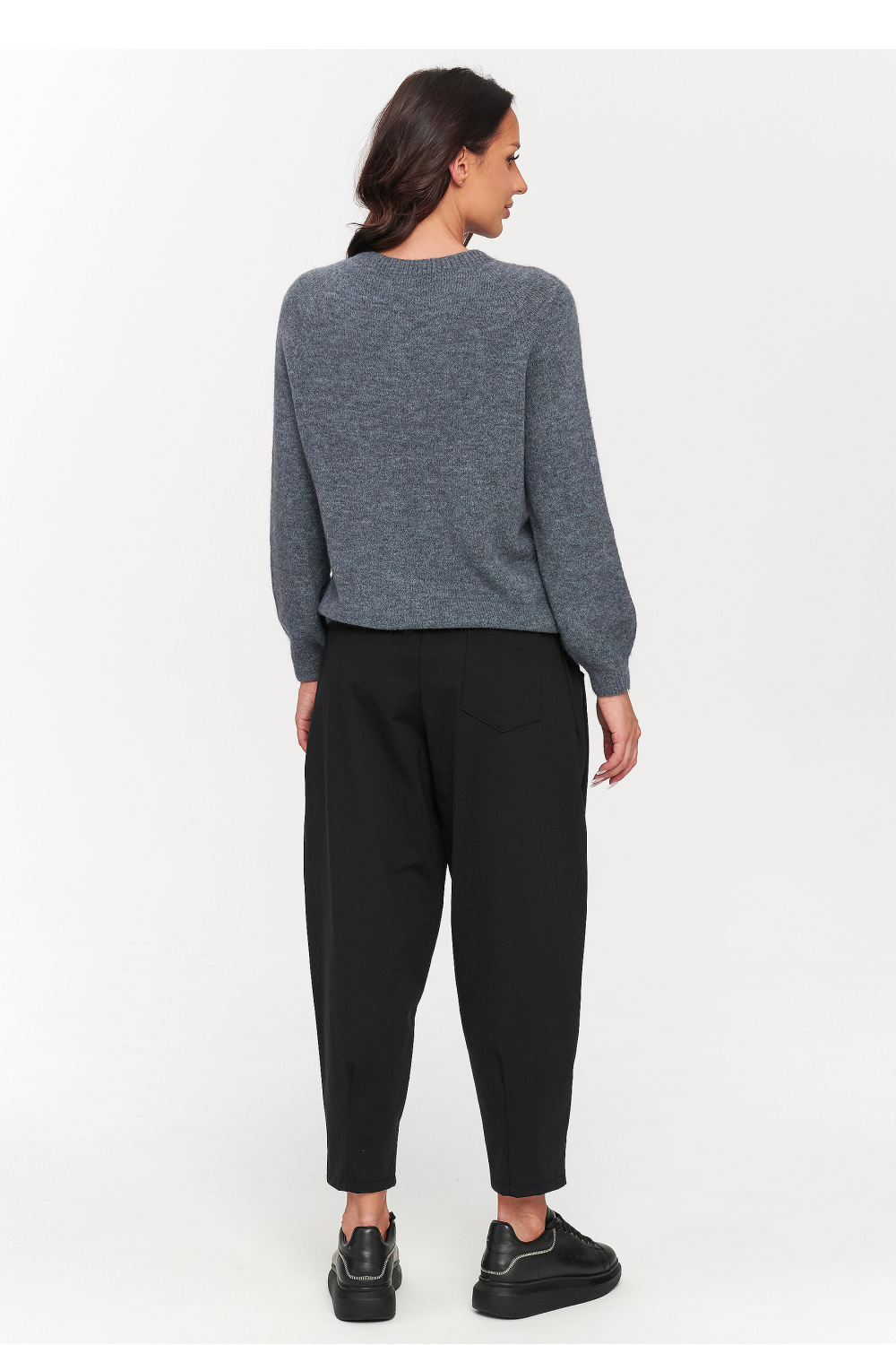 Sweter Damski Model C80 Grafit - Makadamia230855 - Szary - obrazek 3