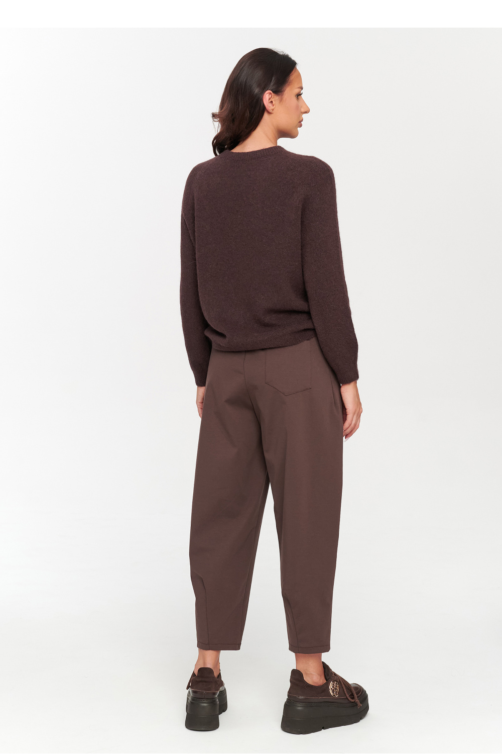 Sweter Damski Model C80 Czekolada - Makadamia230857 - Brązowy - obrazek 3