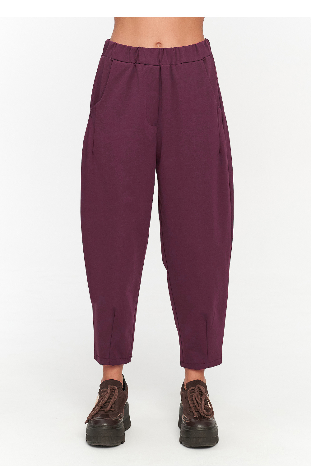 Spodnie Damskie Model C79 Bordo - Makadamia230862 - Czerwony