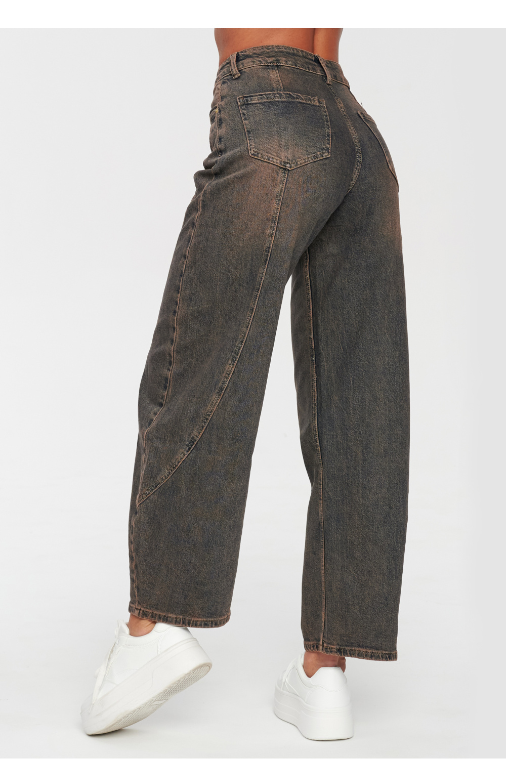 Spodnie Jeansy Damskie Model C78 Retro Jeans - Makadamia230863 - Granatowy - obrazek 3