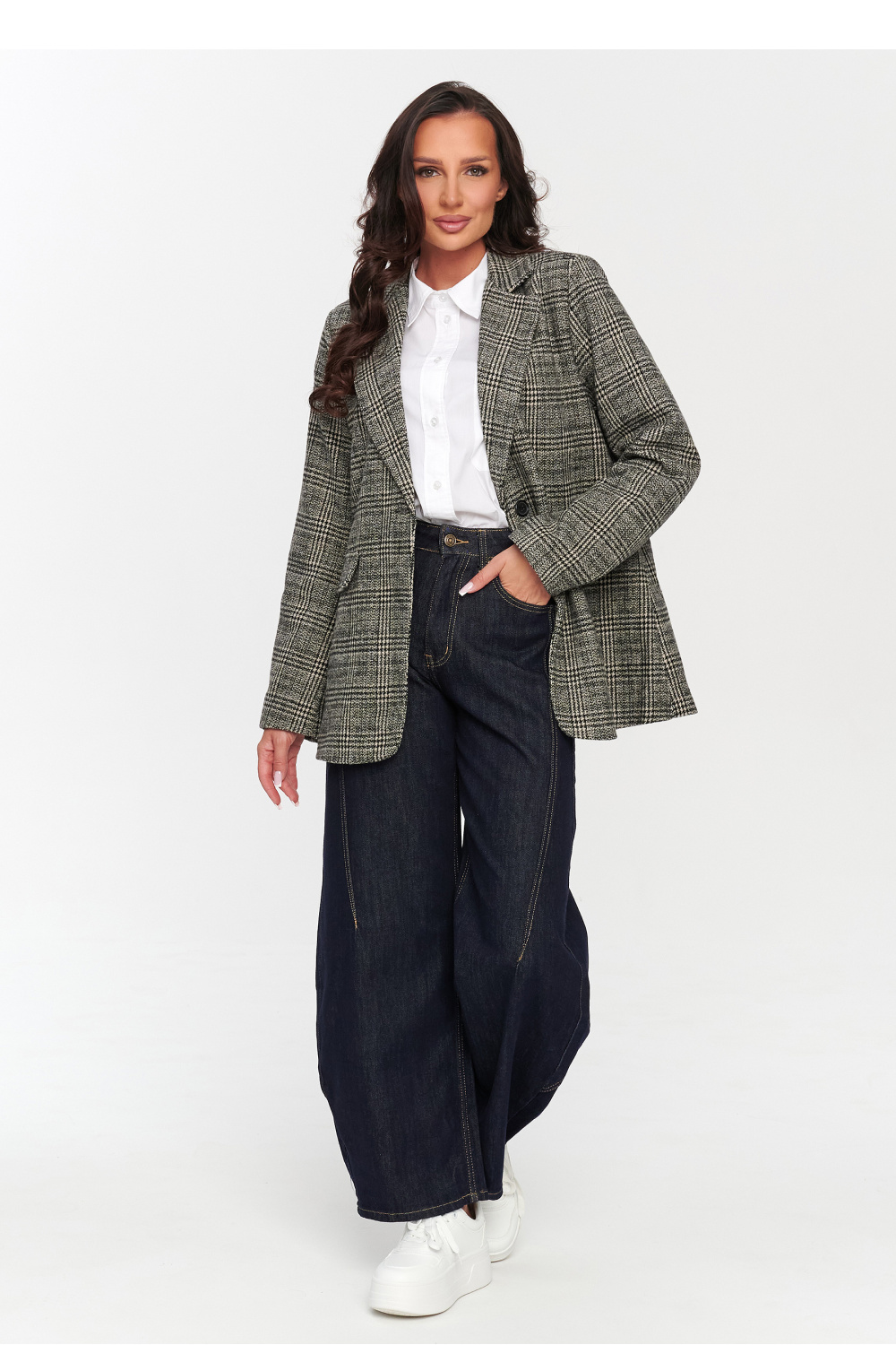 Spodnie Jeansy Damskie Model C78 Dark Jeans - Makadamia230864 - Granatowy - obrazek 2