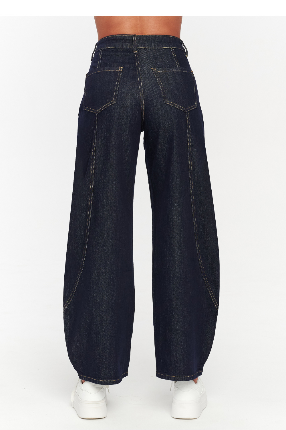 Spodnie Jeansy Damskie Model C78 Dark Jeans - Makadamia230864 - Granatowy - obrazek 3