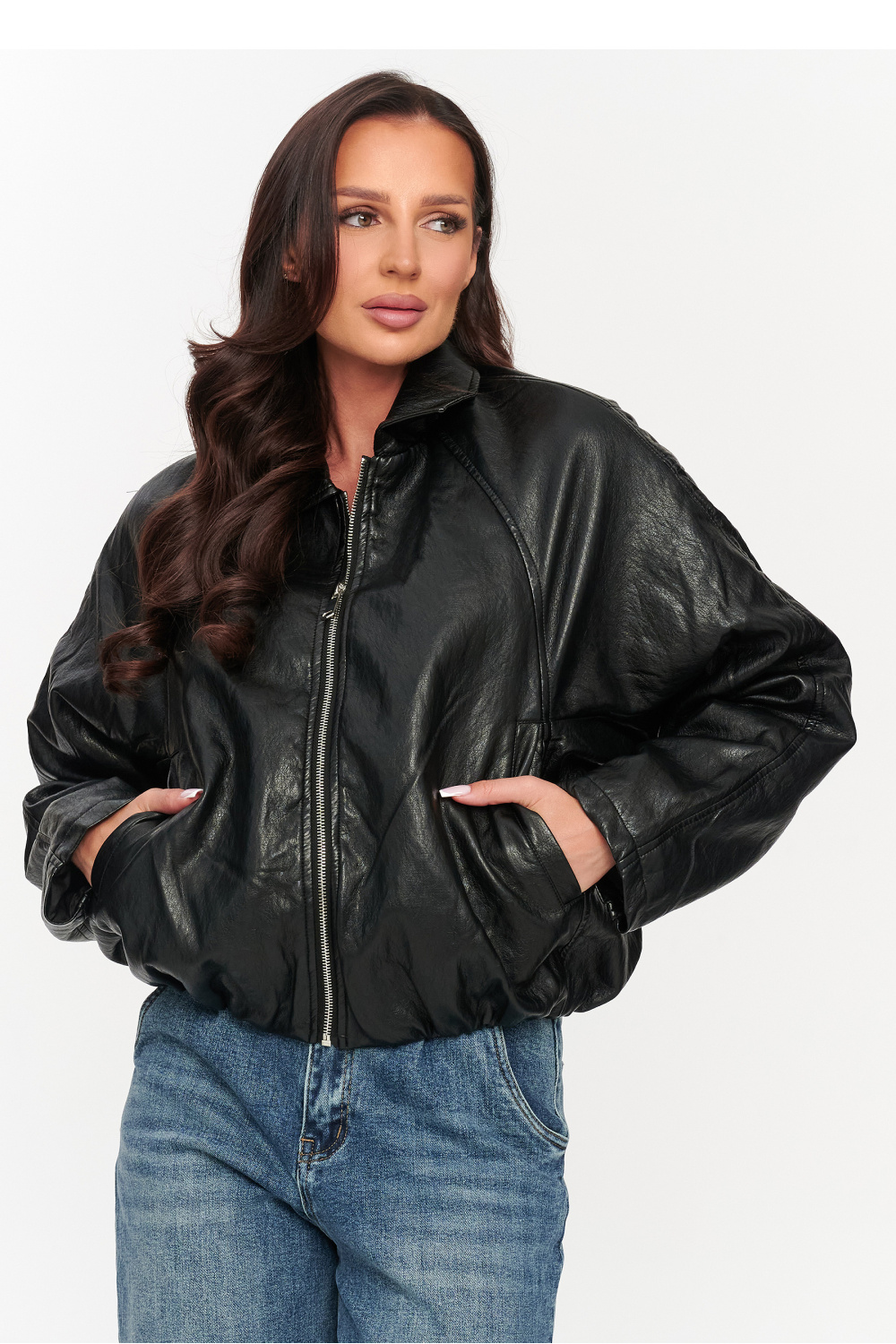 Kurtka Damska Model C76 Black - Makadamia230867 - Czarny