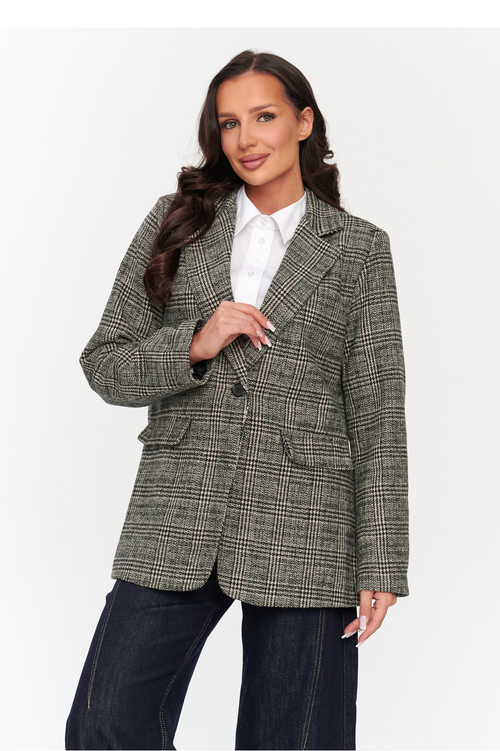 Marynarka Model C73 Grey - Makadamia230869 - Szary
