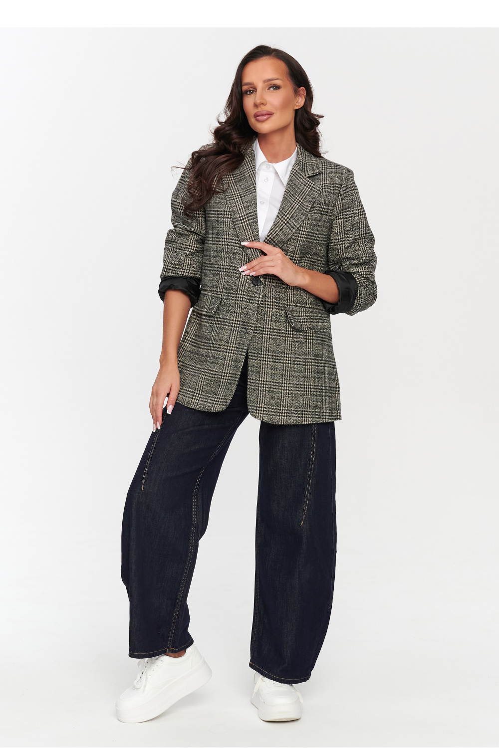 Marynarka Model C73 Grey - Makadamia230869 - Szary - obrazek 2