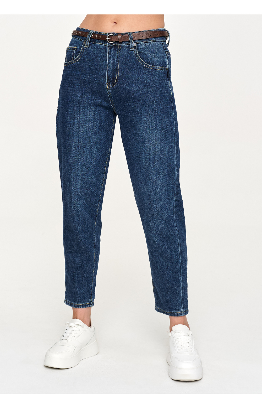 Spodnie Jeansy Damskie Model C72 Dark Jeans - Makadamia230872 - Granatowy