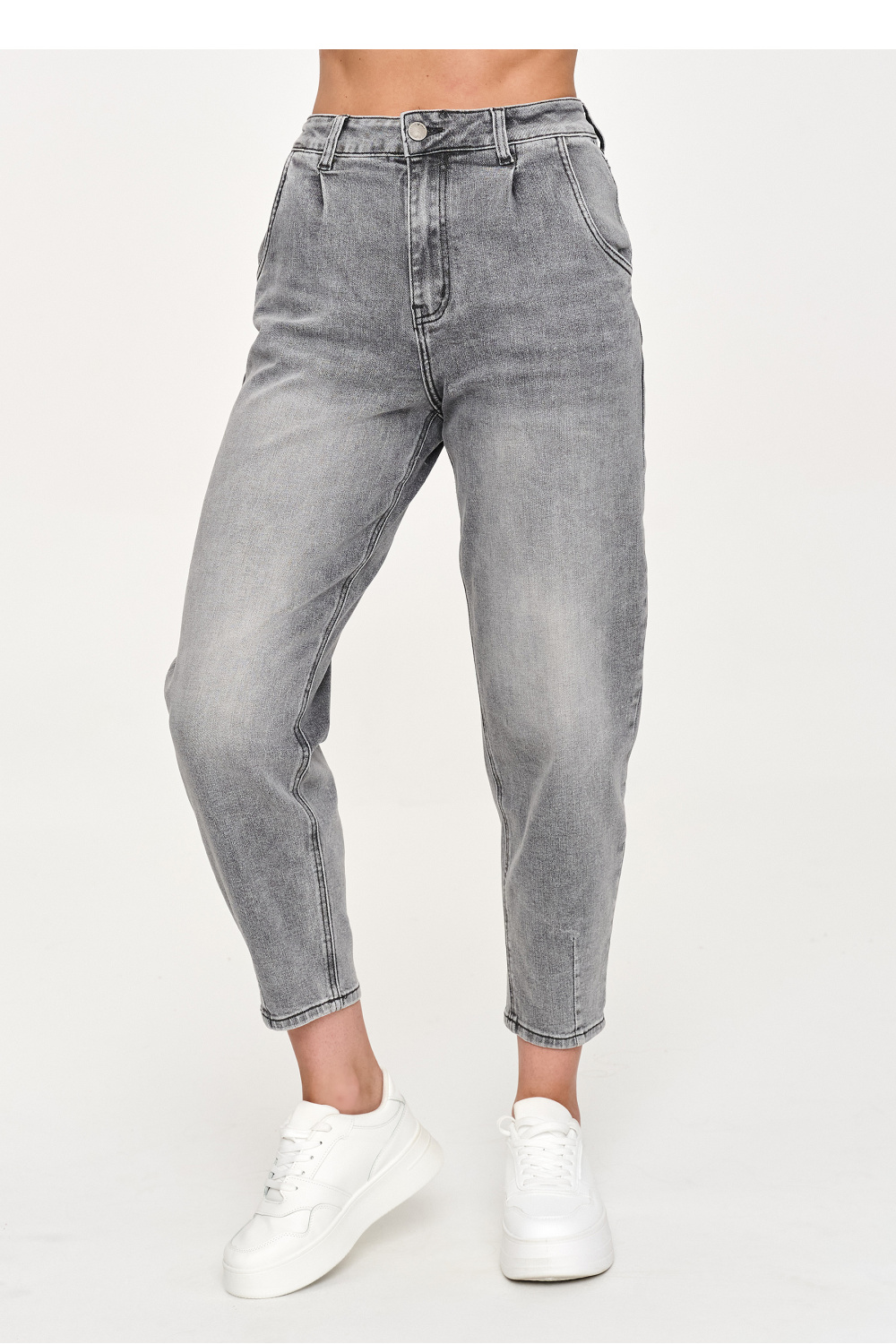 Spodnie Jeansy Damskie Model C70 Grey Jeans - Makadamia230873 - Szary