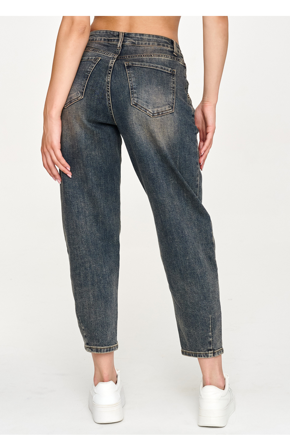 Spodnie Jeansy Damskie Model C70 Retro Jeans - Makadamia230874 - Niebieski - obrazek 3
