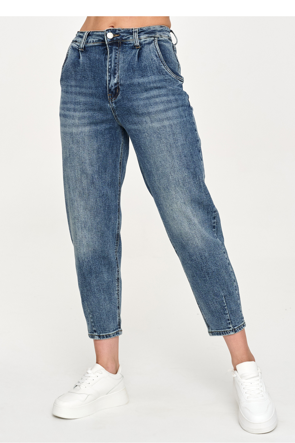 Spodnie Jeansy Damskie Model C70 Dark Jeans - Makadamia230876 - Granatowy
