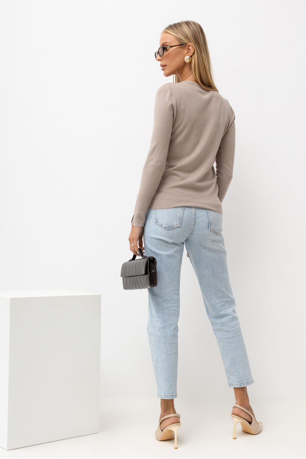 Sweter Damski Model IR-SW-QF6137.07 301950 Beige - Italy Moda230902 - Beżowy - obrazek 3