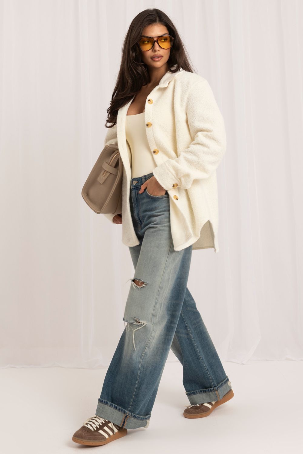 Kurtka Damska Model IT-KR-22292.85 298890 Ecru - Rue Paris231266 - Beżowy - obrazek 2