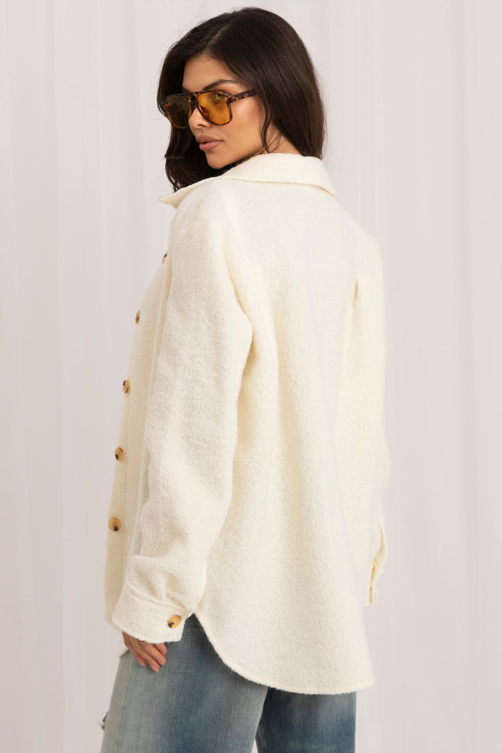 Kurtka Damska Model IT-KR-22292.85 298890 Ecru - Rue Paris231266 - Beżowy - obrazek 3