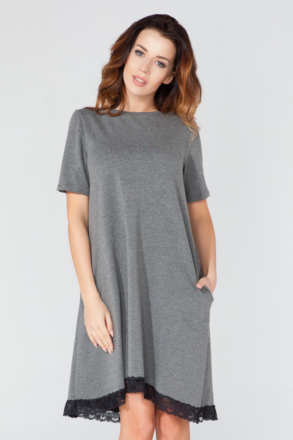 Sukienka Model T107 Grey - Tessita51729 - Szary