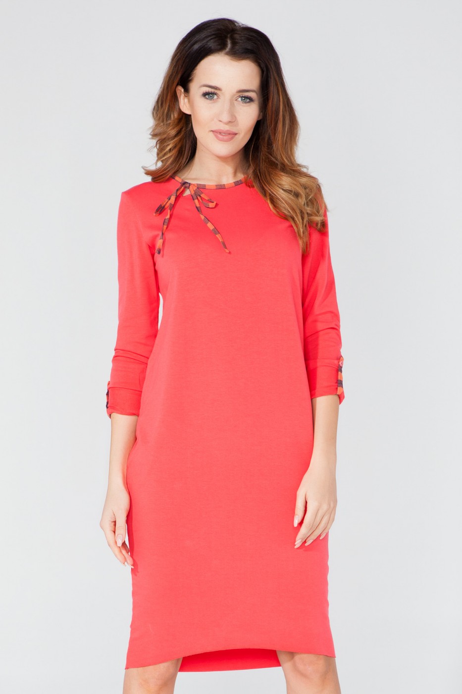 Sukienka Model T106 Coral - Tessita51741 - Różowy