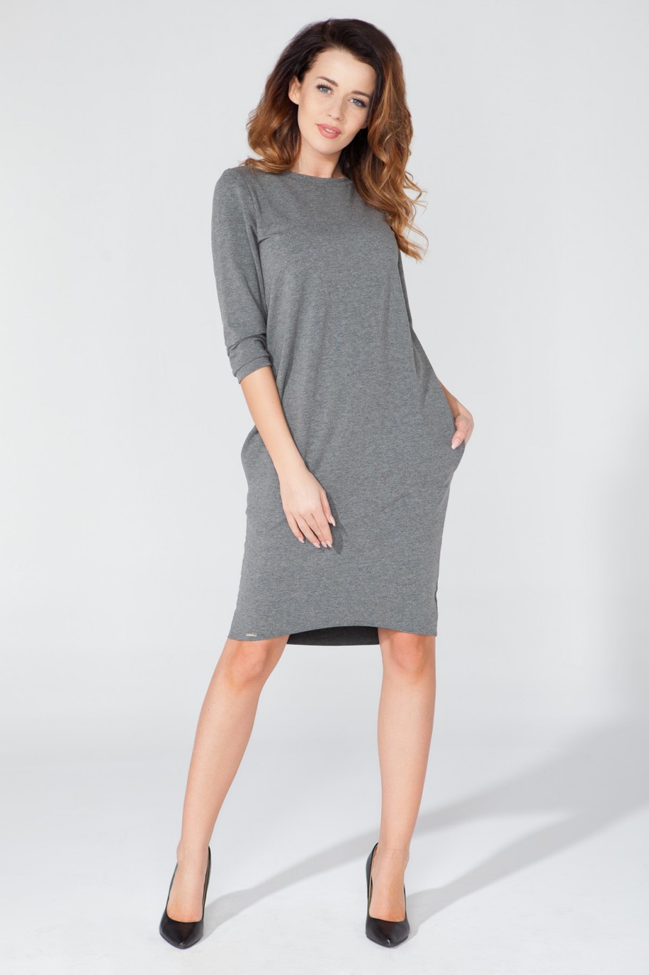 Sukienka Model T105 Grey - Tessita51748 - Szary - obrazek 2