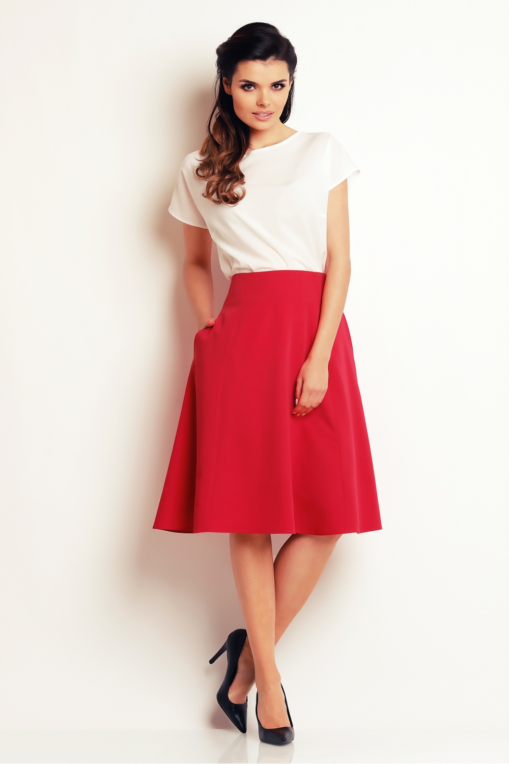 Spódnica Model A137 Pink - awama58869 - Różowy