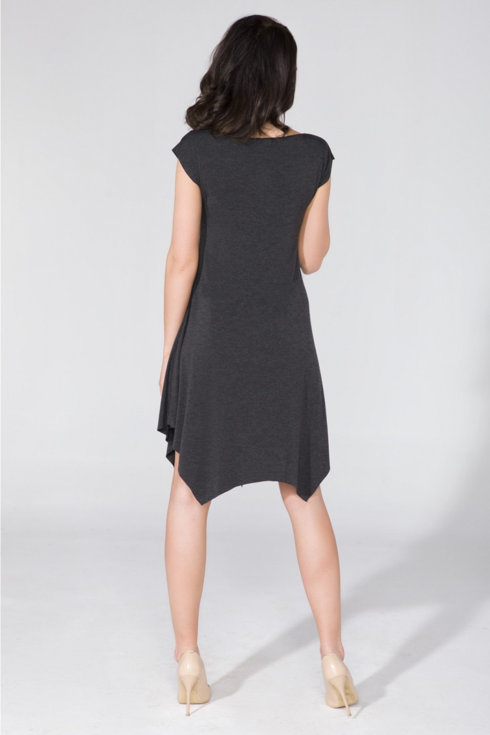 Sukienka Model T137 Dark Grey - Tessita58977 - Szary - obrazek 3